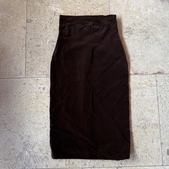 Romeo Gigli Dresses & Skirts - Romeo Gigli Brown Velvet Pencil Skirt